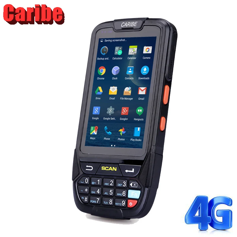 Caribe PL 40L Ручной 1D инфракрасный сканер штрихкода Android Прочный PDA с 4 дюймовым