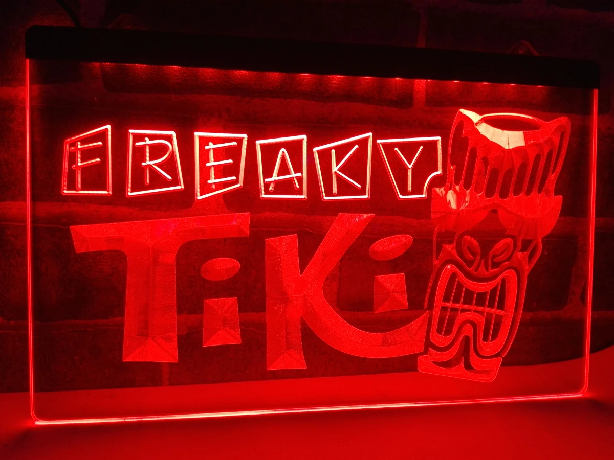 LM092 необычная маска Tiki для бара паба пива светодиодный светодиодная неоновая