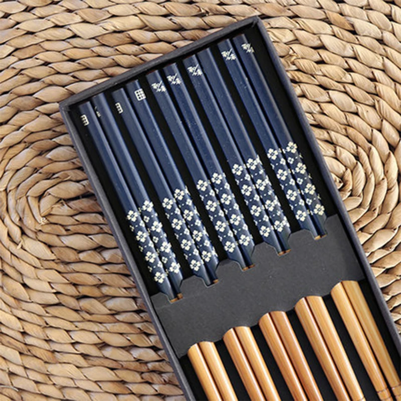 Палочки из натурального бука для еды 5 пар|chopsticks gift|chopsticks chinesewooden chopsticks |