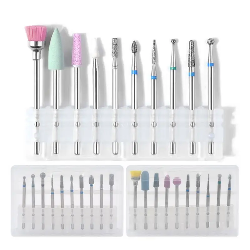 10 Pcs Nail Polishing Mill Head Alloy Brushes Ball Manicure Grinding Machine Rotary Burr Pedicure Tools | Красота и здоровье