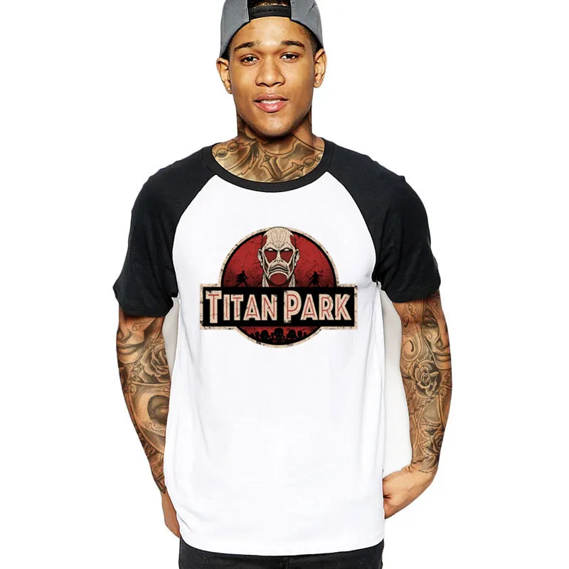 2019 уличная юрская атака на Titan Park Мужская футболка с аниме принтом маска ужаса