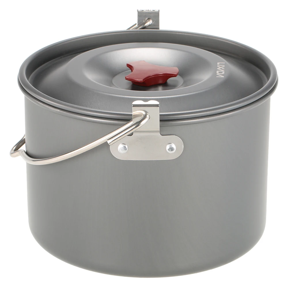 Lixada 5L кухонная утварь кастрюля для приготовления пищи на открытом воздухе набор