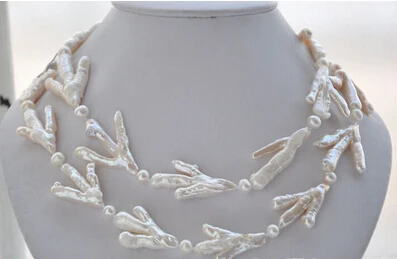 

z5846 38" 40mm WHITE BAROQUE chicken toe round freshwater PEARL NECKLACE Factory Wholesale price Women Gift word Jewelry