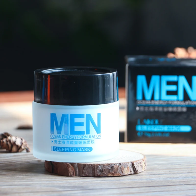 

LAIKOU Men Ocean Energy Sleeping Mask Deep Moisturizing Oil Control Shrink pores Acne Treatment Skin Care Young Beauty Energy