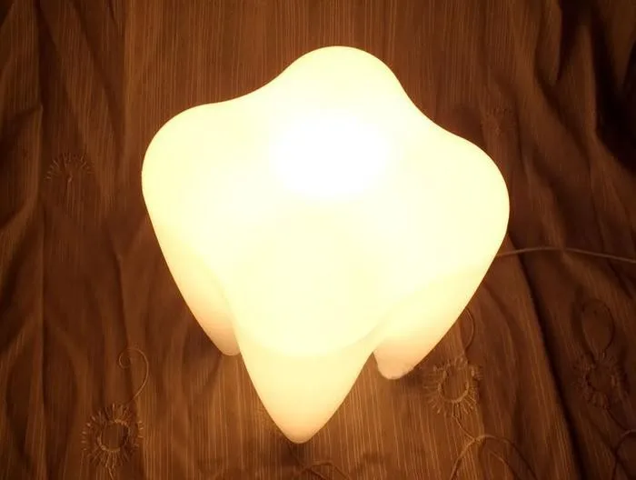 Креативная настольная лампа Mr P в виде зубов белый светодиодный светильник для