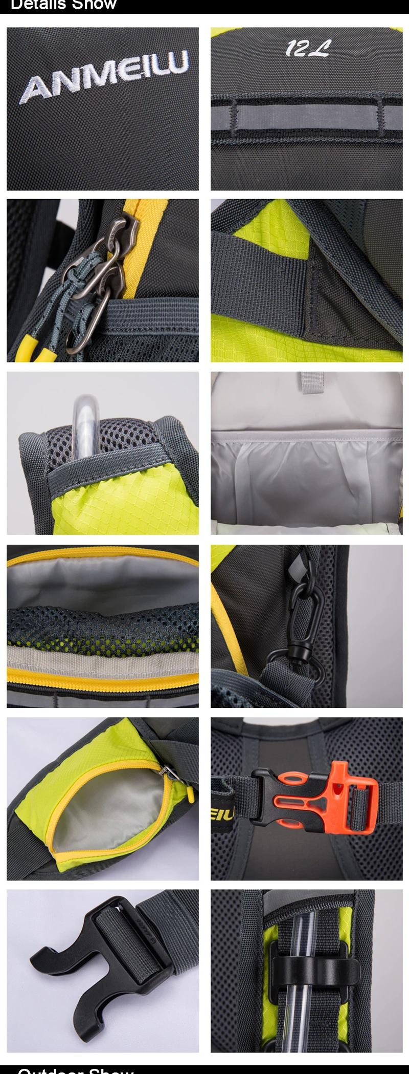 Anmeilu 12L водонепроницаемая сумка для горного велосипеда Mochila Ciclismo для занятий спортом на открытом воздухе, бега, велоспорта, рюкзак для альпинизма, треккинга