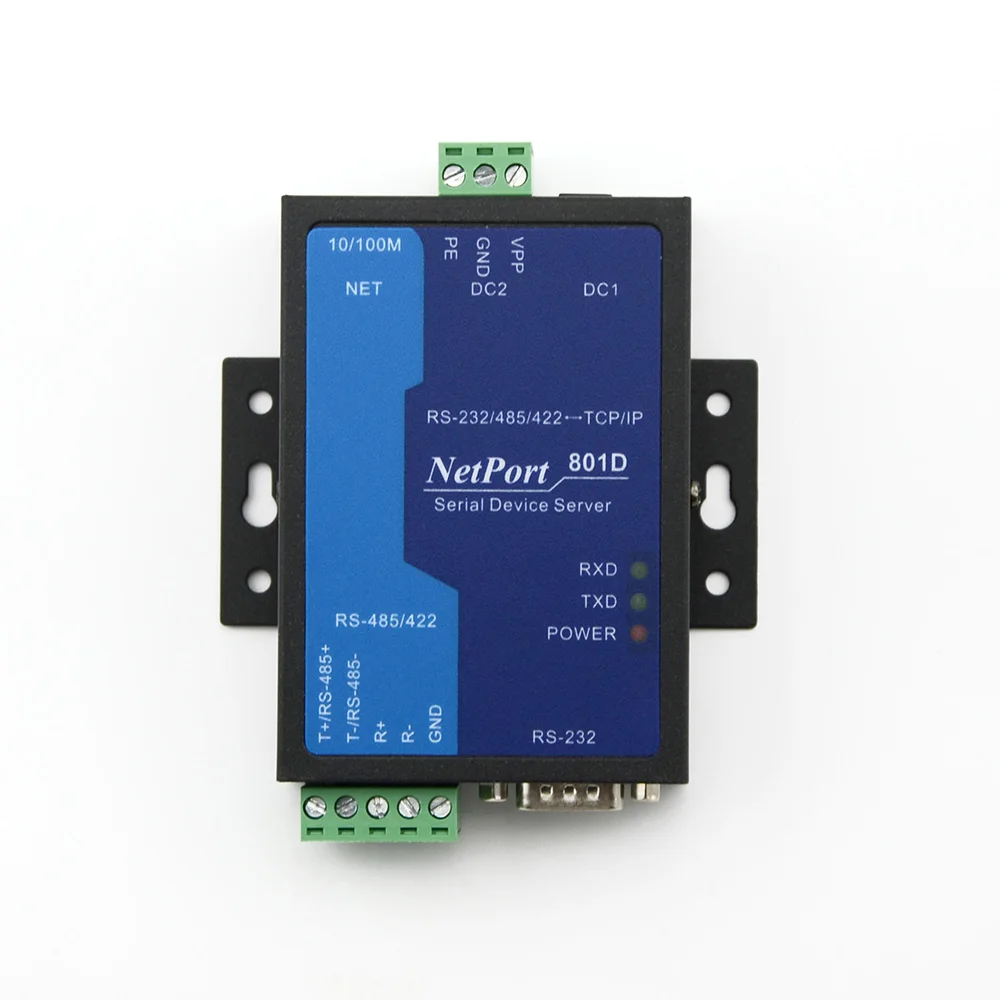 Промышленный последовательный порт сервера MODBUS шлюз RS485 422 и 232 в Ethernet модуль NP801D |