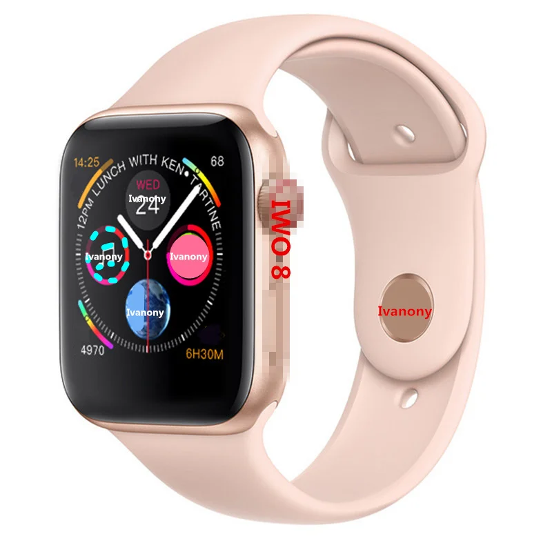 Bluetooth Смарт-часы IWO 8 Series 4 розовое золото смарт-часы IWO8 relogio для Android samsung телефон для Apple Watch iphone часы