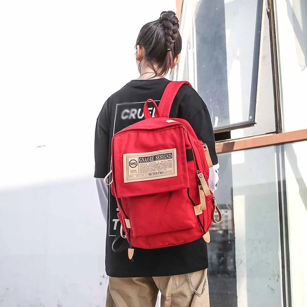 Men Women Unisex Backpack Fashion Korean Couple Travel Big Bagpack Preppy Style Zipper Student Bags Nov8