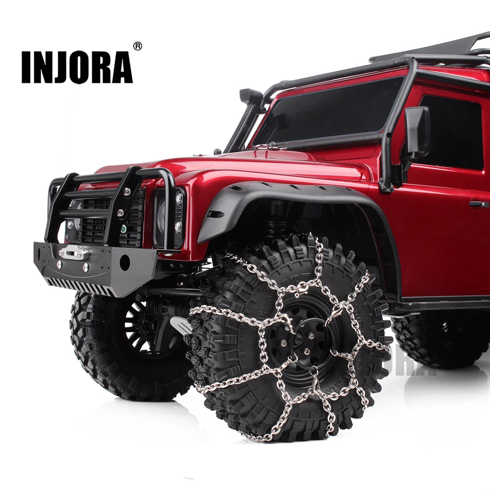 INJORA 2 шт. металлические шины 120 мм 1 9 дюйма цепь для снега 1/10 RC Rock Crawler Traxxas 90046 TRX4
