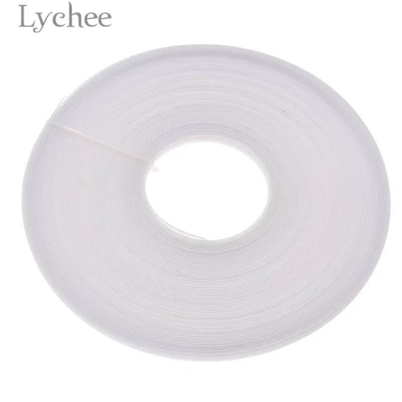 Lychee 5 Yards White Polyester Plastic Boning Sewing Wedding Dress Fabric DIY Sewing Supplies Accessories