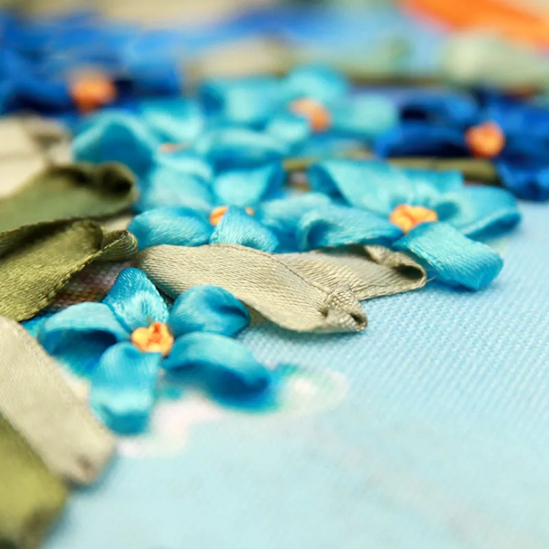 Любовь цветет цветы Набор для вышивки лентами инструментарий наволочки подушки