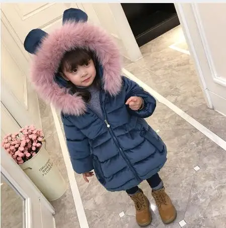 Зимняя куртка для девочек пальто малышей bebe детские вельветовые топы парка