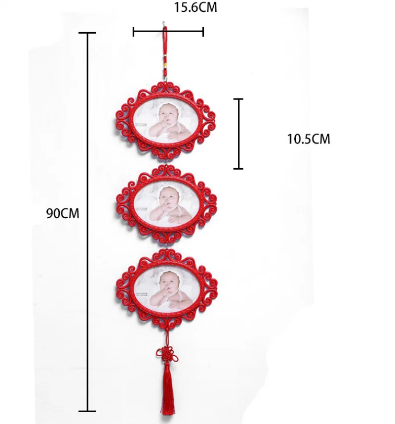 Креативная Тройная подвесная фоторамка с китайским узлом 7 дюймов для студийной