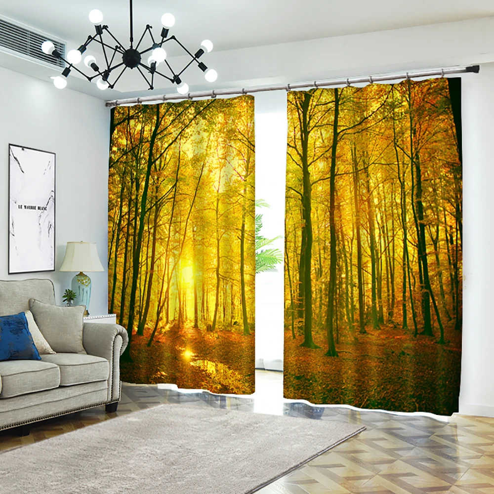 Тихий лес креативный 3D навес шторы | Дом и сад