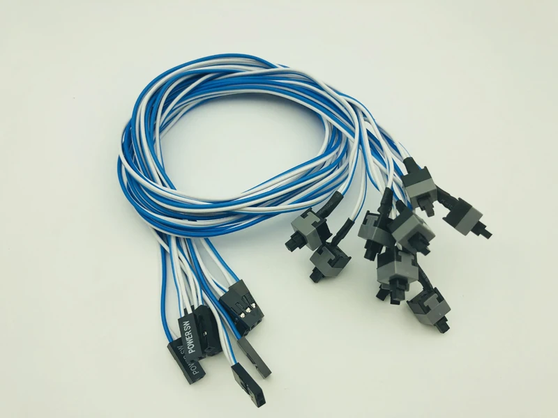 10 шт. 50 см 2Pin SW PC кабель питания вкл/выкл кнопка ATX компьютерный переключатель