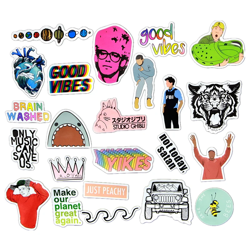 

24PCS Rock music Crown shark stickers for my VIP Partner in USA