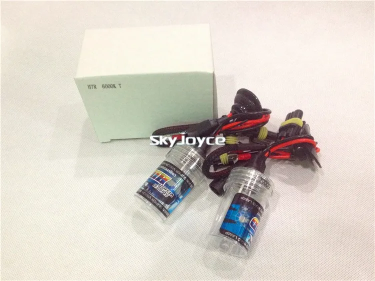 SKYJOYCE 2X35 W 12V hid xenon H7R лампа 4300K 5000K 6000K 8000K с металлическим основанием H7R покрытие слой hid фары аксессуары