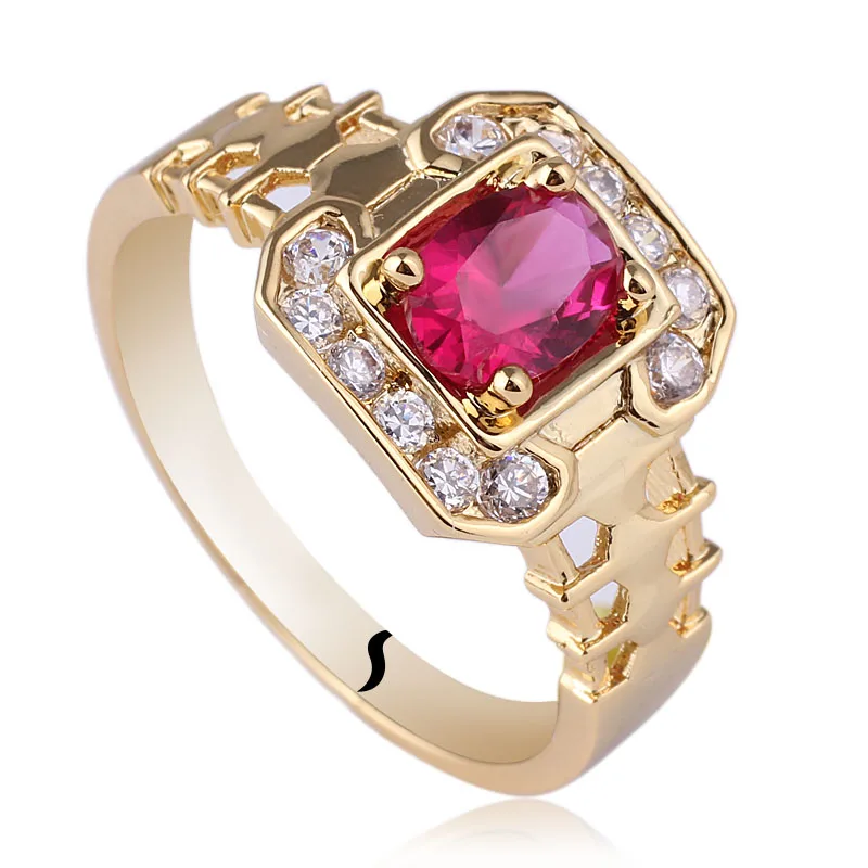 Мужское кольцо из настоящего серебра 925 пробы 5x7 мм овальный камень золотой цвет