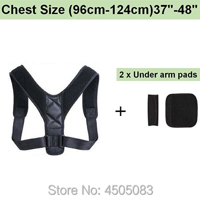 L add 2 x arm pads Корректор осанки поддержка спины Поддержка позвоночника назад корсет пояс плечо терапия поддержка плохой Коррекции Осанки Пояс уход за костями - Цвет: L add 2 x arm pads
