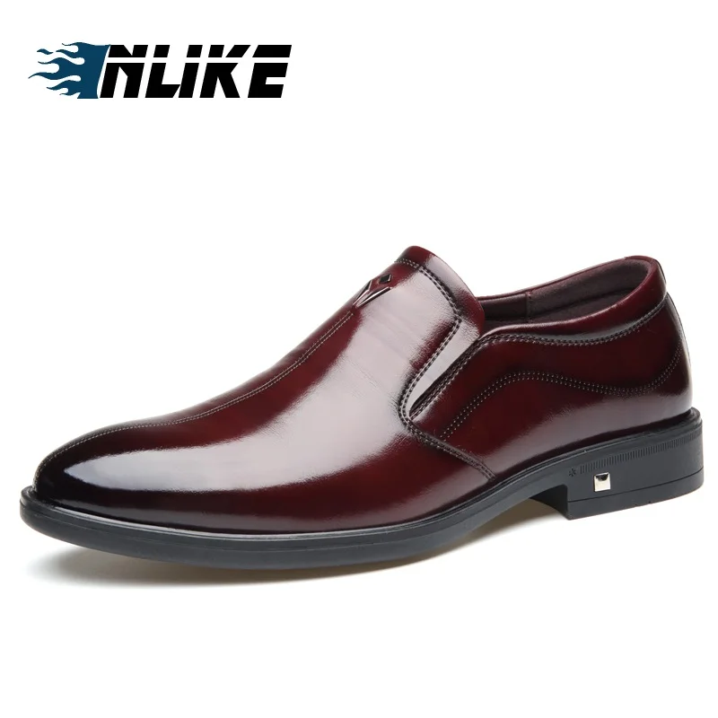 

Мужские кожаные туфли Inlike, мужские классические туфли, слипоны с острым носком