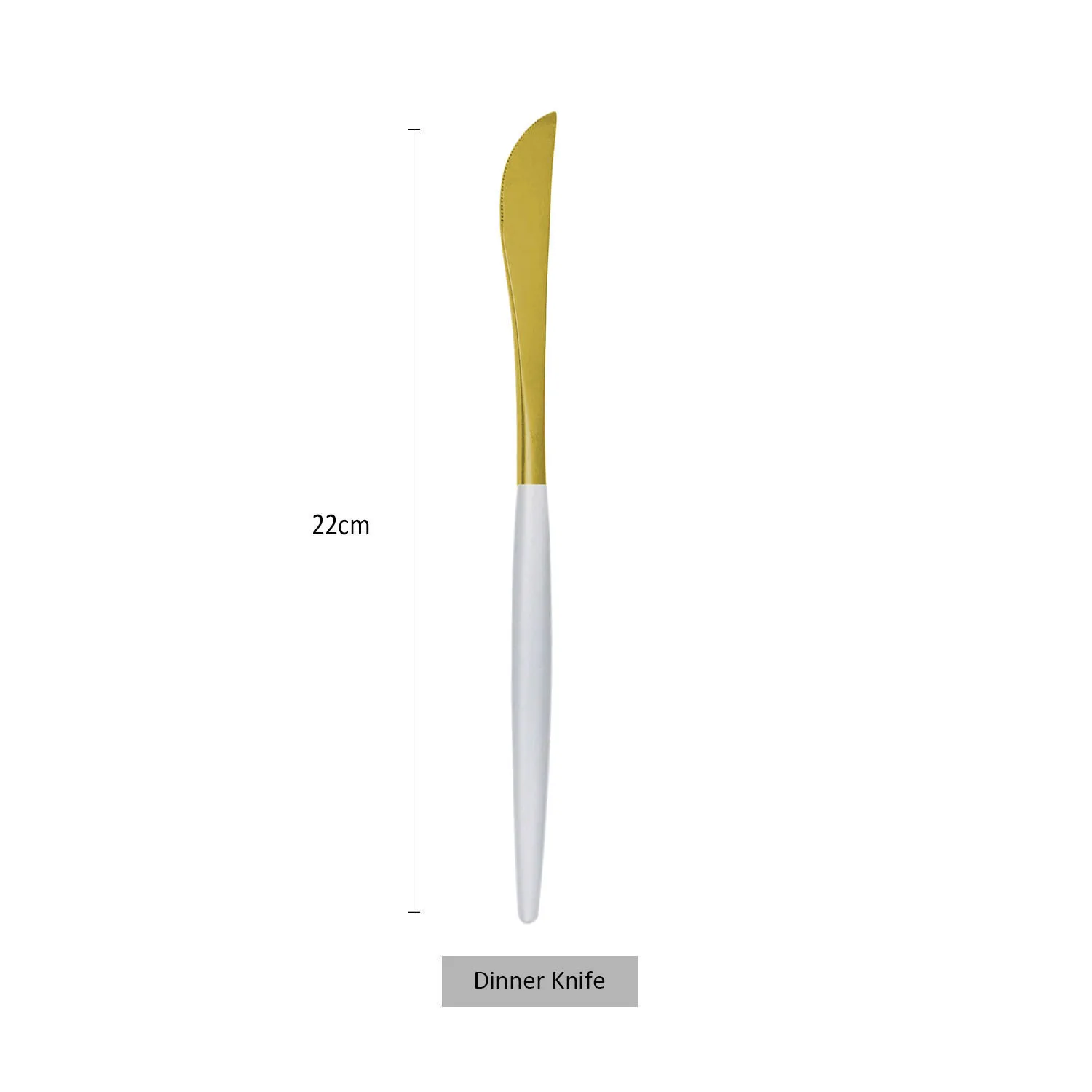 Белый золотой Европейский нож столовая посуда 304 нержавеющая сталь Западный