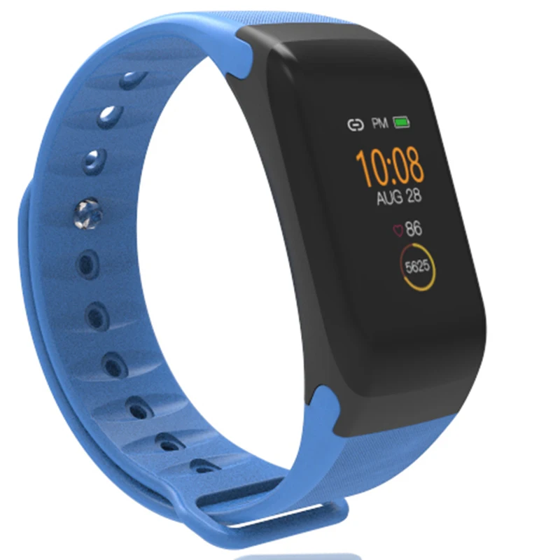 Смарт браслет OLOEY F1P фитнес с пульсометром гибкий для Android iOS смартфона PK mi Band