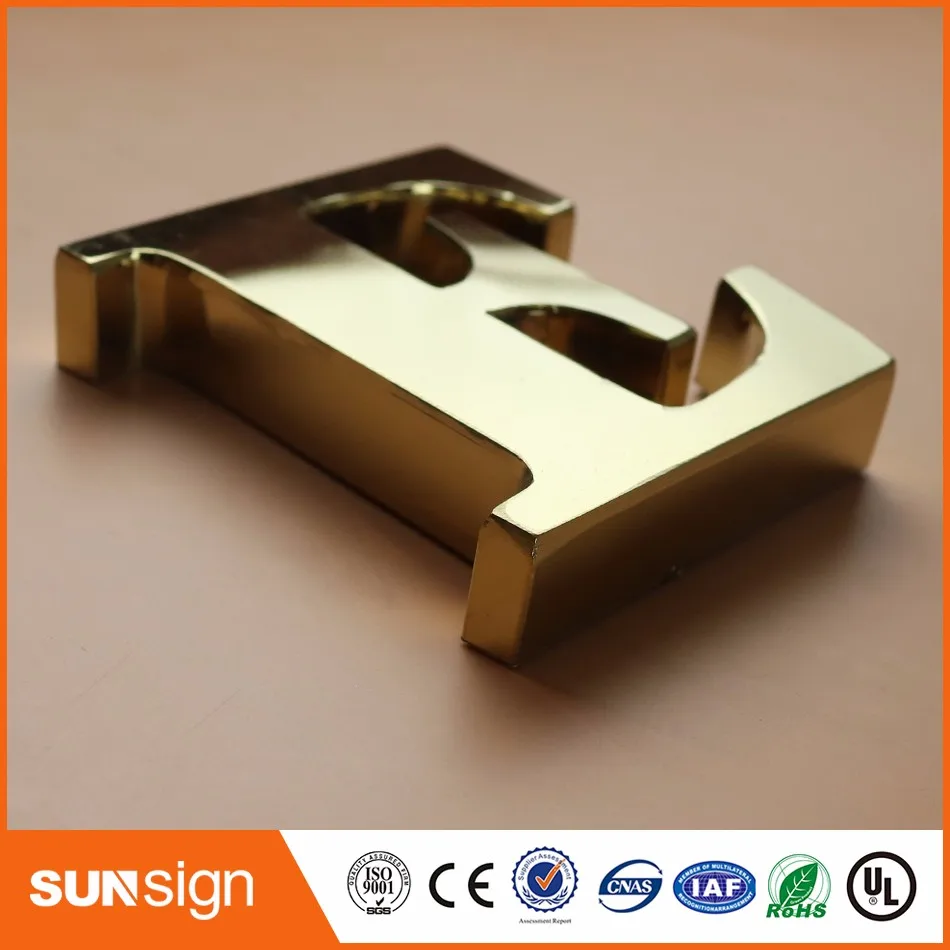 Durable alloy 316 stainless steel letter sign