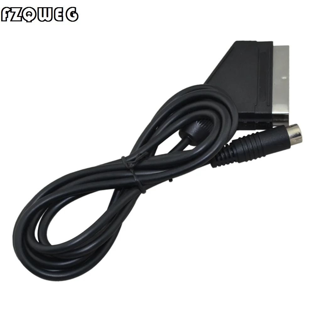 FZQWEG черный 1 8 м/6 футов Scart AV ТВ видеокабель для Sega Saturn NTSC и PAL версии|Кабели| |