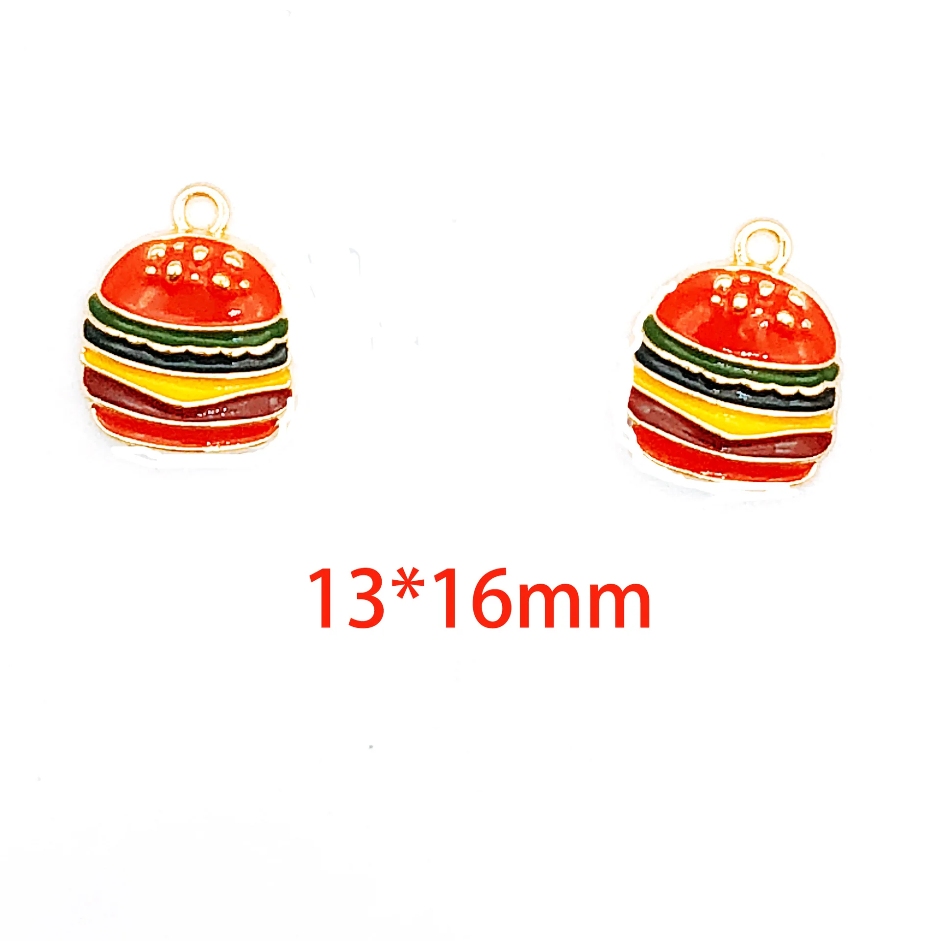10pcs Fashion Jewelry Enamel Love French Potato Fries Chips Shape Charms Hamburger Pendant Earrings Handmade DIY Material | Украшения и