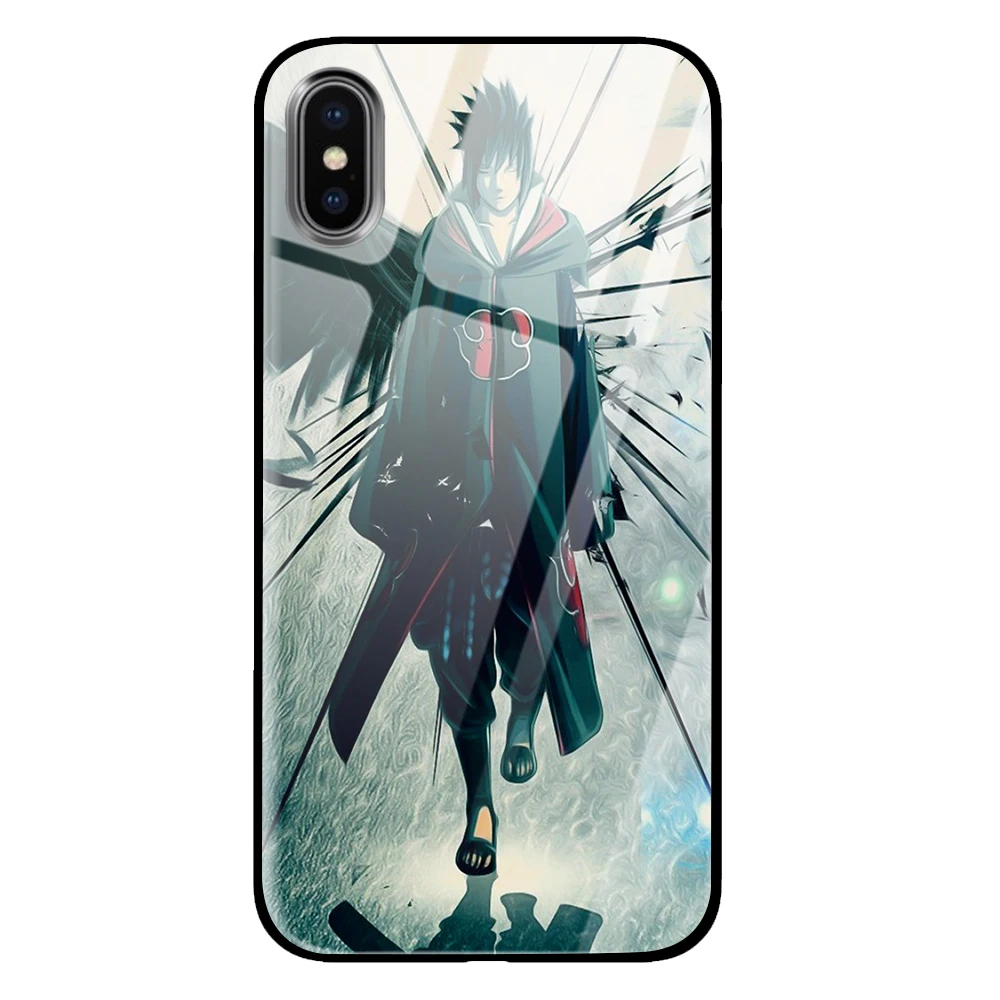 12 Аниме Наруто Акацуки Coque закаленное стекло телефонные чехлы крышка для Apple iPhone 5 5S SE 6 6s 7 8 Plus X XS Max XR - Цвет: 12