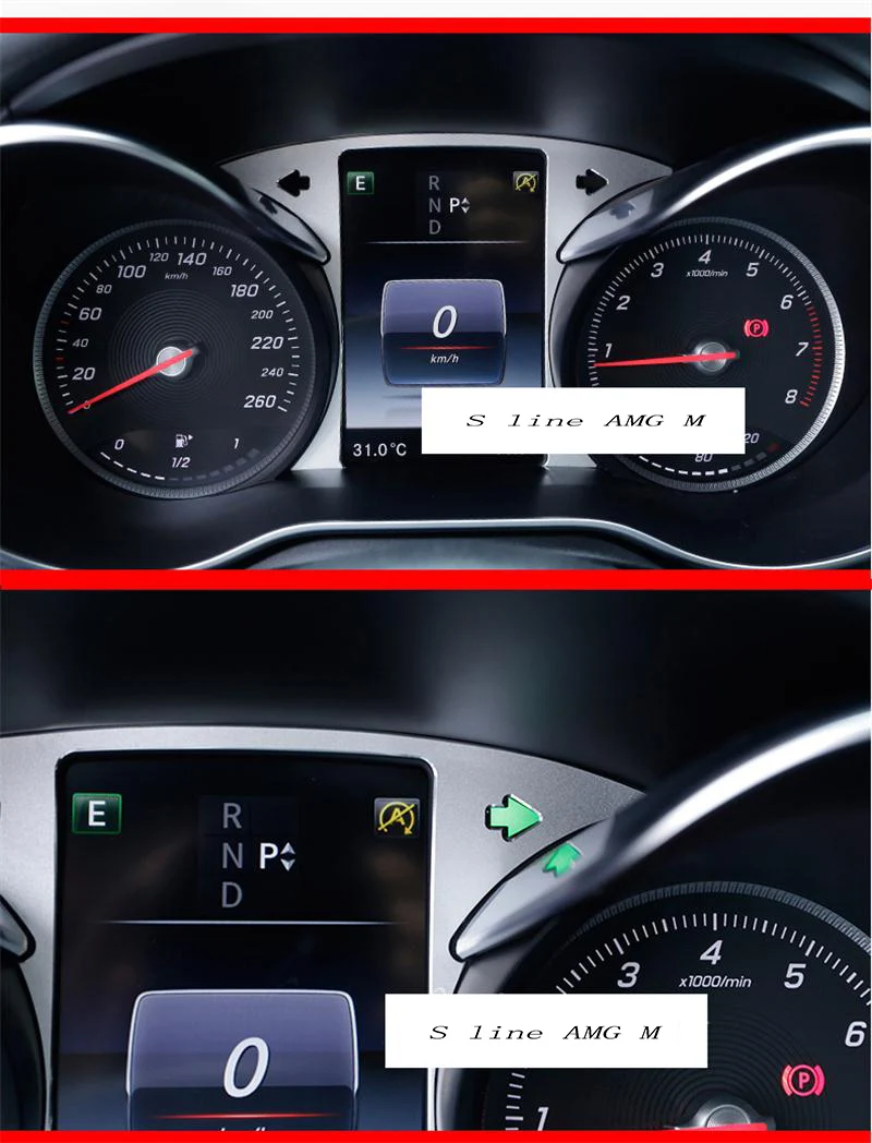 Автомобильный Стайлинг для Mercedes Benz GLC C Class W205 Отделка приборной панели автомобиля кольцо украшения Чехлы с наклейками интерьер авто аксессуары