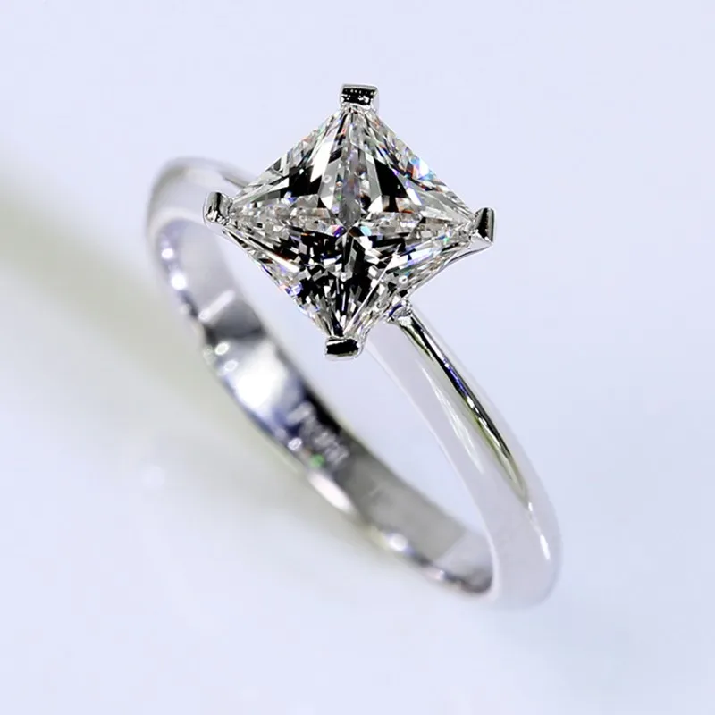 Choucong кольцо с четырьмя когтями 925 пробы серебро 0.8ct AAAAA Циркон Sona cz обручальное кольцо кольца для женщин ювелирные изделия