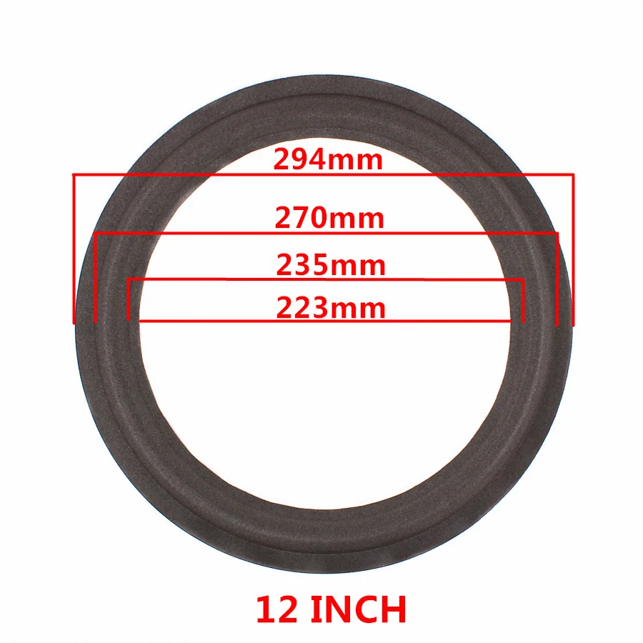 12 inch FODOCOR 2 шт. 4 дюйма 5 дюймов 6,5 дюймов 8 дюймов 10 12 дюймов кольцо из вспененного материала для динамика края общего объемного НЧ-динамика губка край ремонт аксессуары DIY - Цвет: 12 inch