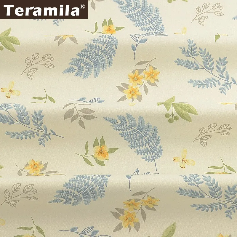 Teramila печатные цветы хлопок ткань метров Telas Tissu DIY лоскутное одеяло платье простыня для детей Домашняя подушка