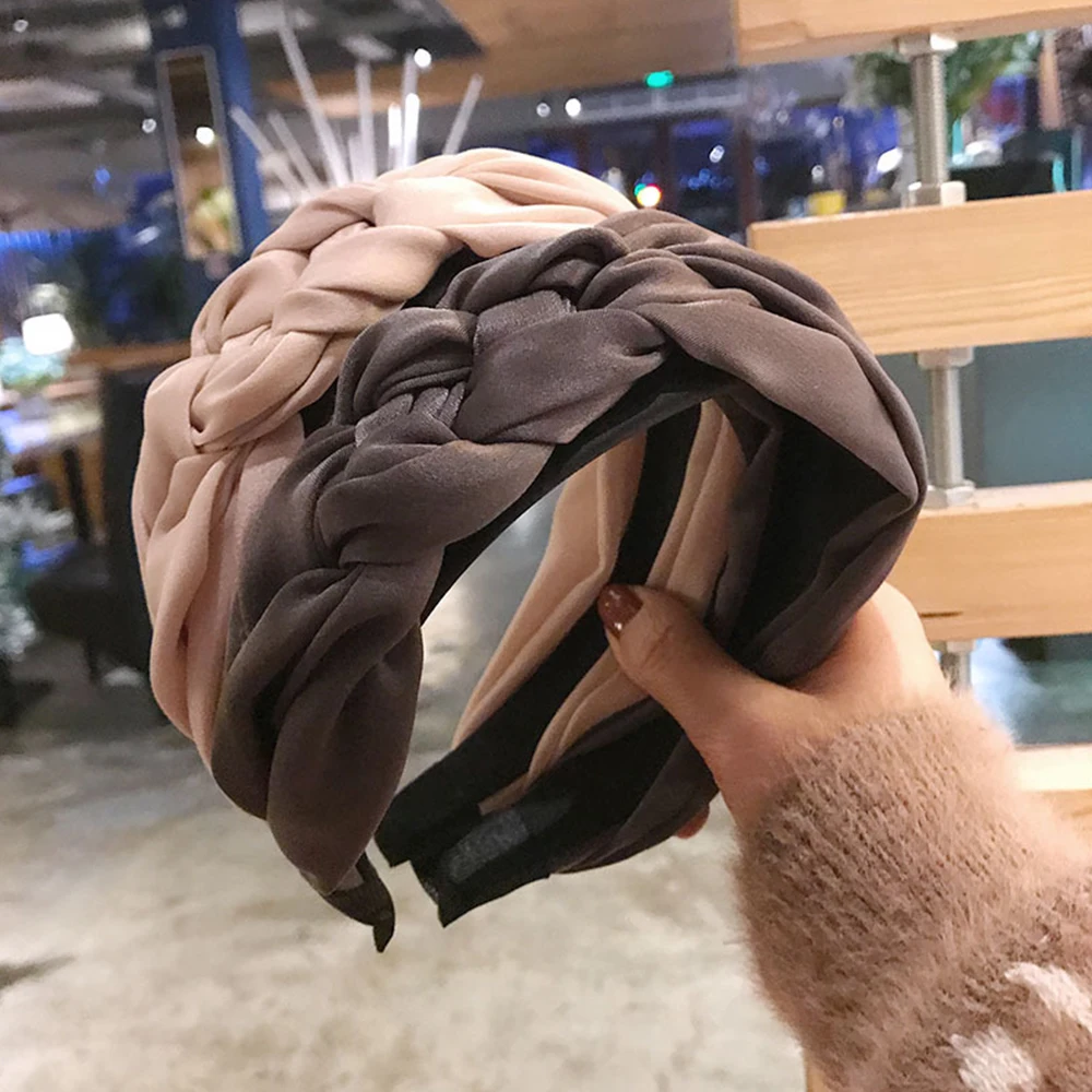 Boho корейский головной убор для женщин и девочек скрученный завязанный женский