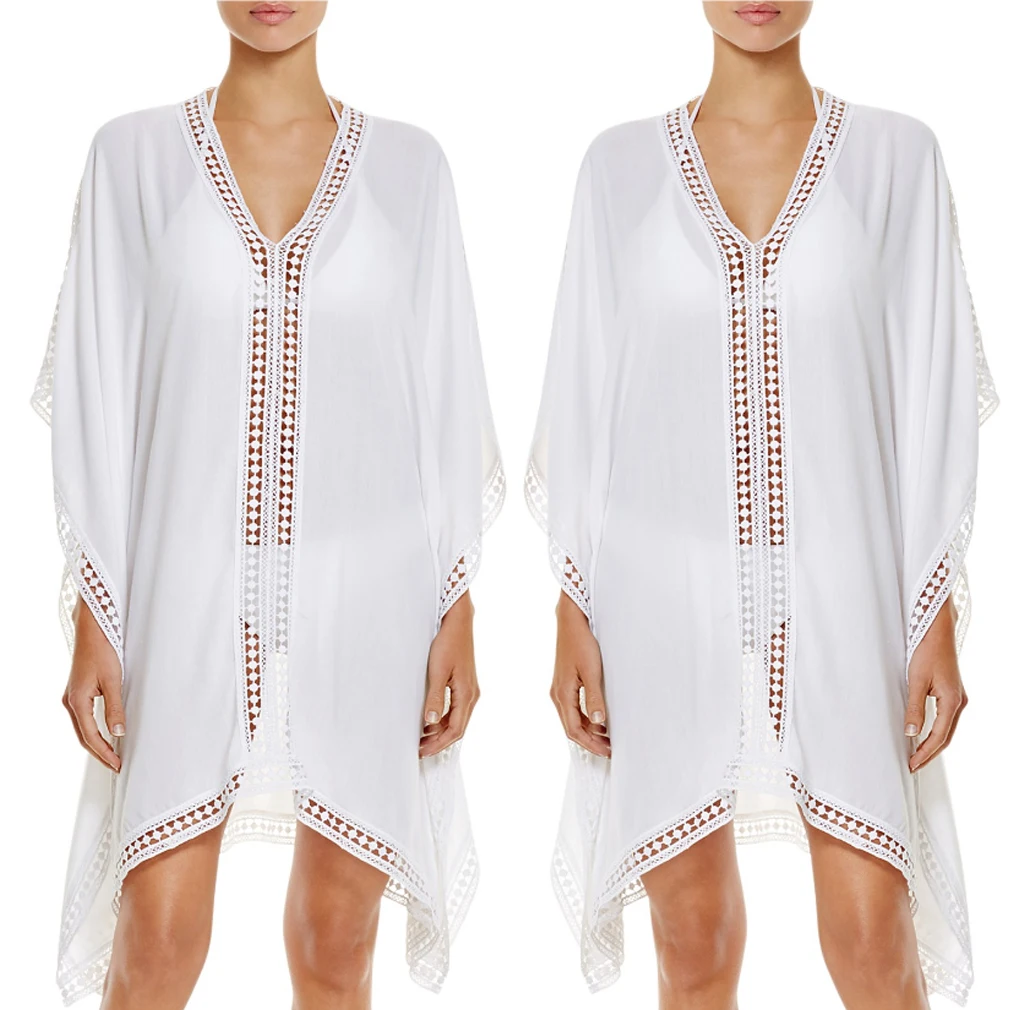 Женское шифоновое кимоно пляжный кардиган свободного покроя Длинная пляжная