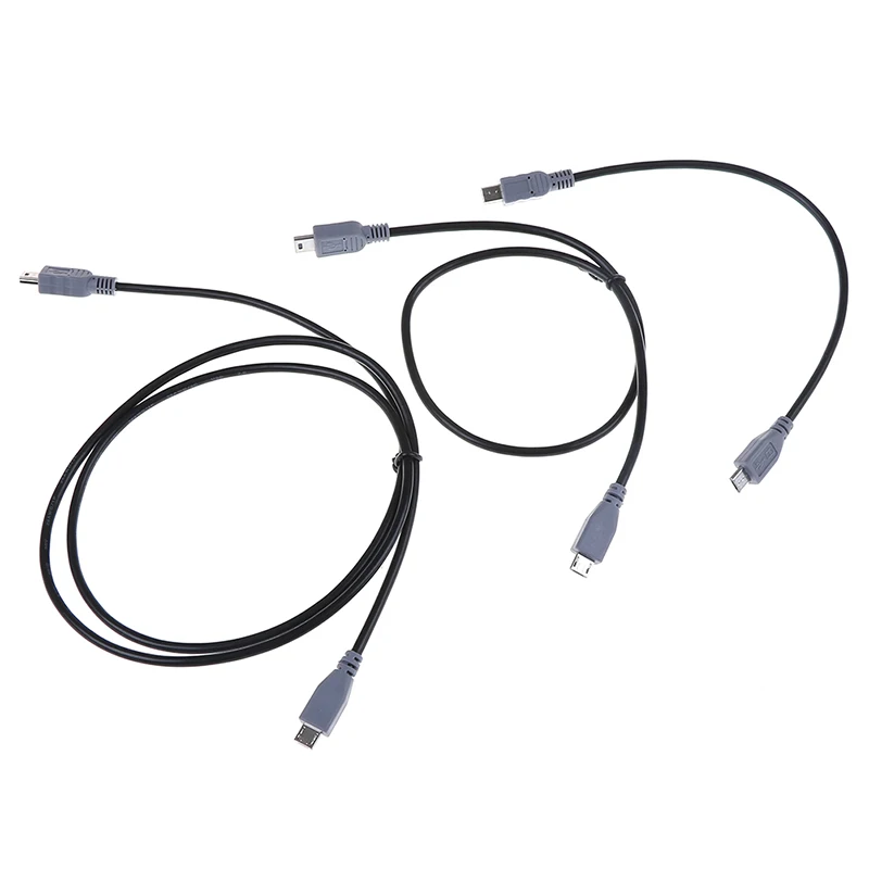 1 шт. 25/50/100 см Mini USB Тип B штекер к Micro 5 контактный конвертер OTG адаптер кабель