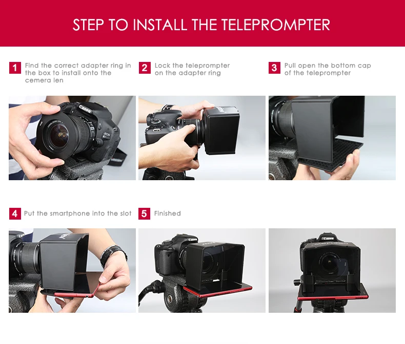 Bes tv iew T1 смартфон Teleprompter для Canon Nikon sony камера фотостудия DSLR для Youtube интервью видео камера ТВ станция