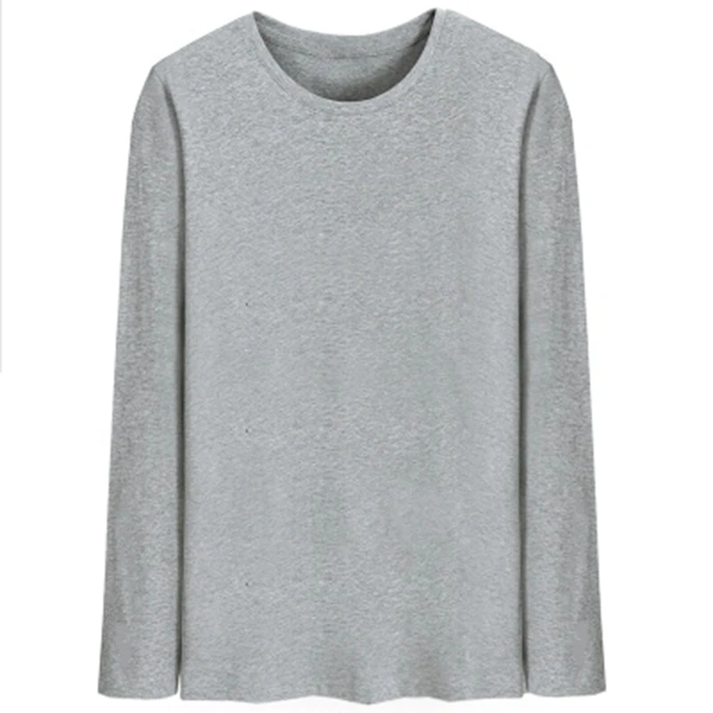 Мужская футболка большого размера, 7XL 8XL 9XL 10XL, длинный рукав, круглый вырез, свободная, хлопок, повседневная, Спортивная, черный, серый, белый