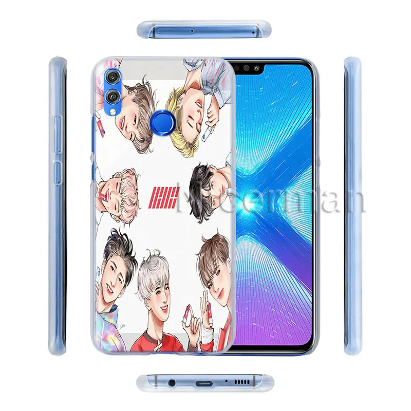 IKON Kpop Прозрачный чехол для huawei Honor Y9 Y7 Y5 Y6 Y9 Honor 10 20 Lite 8X 8A Play чехол для телефона Coque