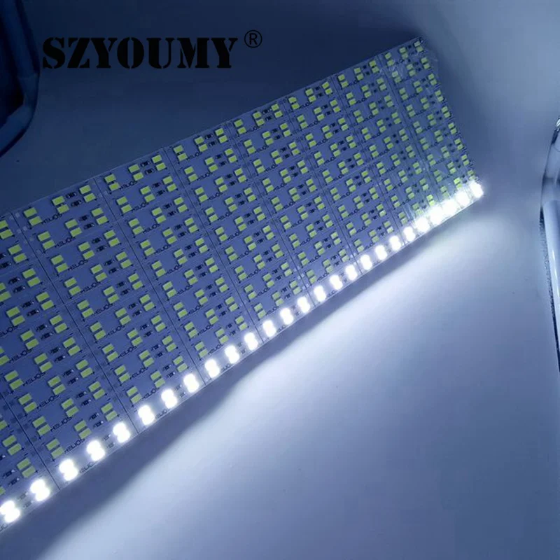 

SZYOUMY Double Row 1m 12V 144 LEDS SMD 5630 5730 Led Bar Rigid LED Strip 100cm Cabinet Light Cool White ,200m/lot