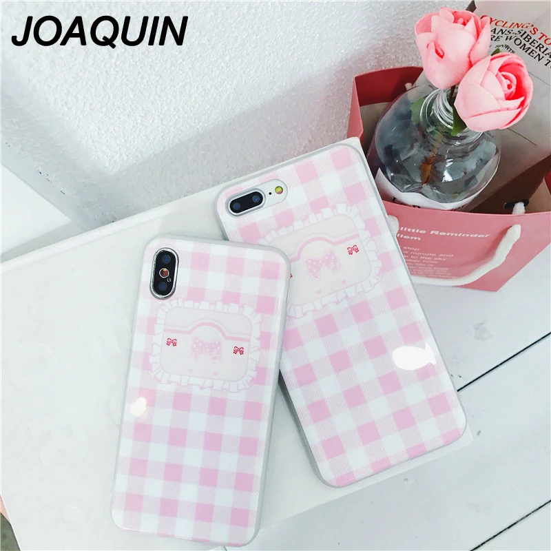2018 New South Korea Retro Bow Phone case For iPhone X 6 6S 7 8 Plus Fashion Silicone Soft TPU Cases Coque Capa |