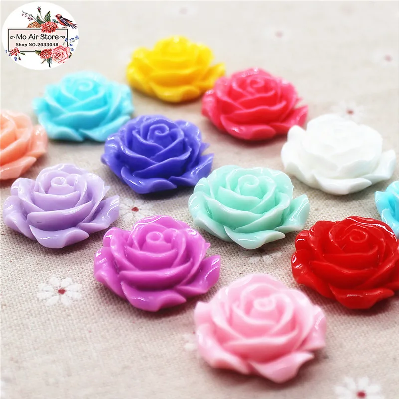10 шт. 28 мм смешанные цвета цветок камелии Смола flatback Кабошон DIY украшения/телефон