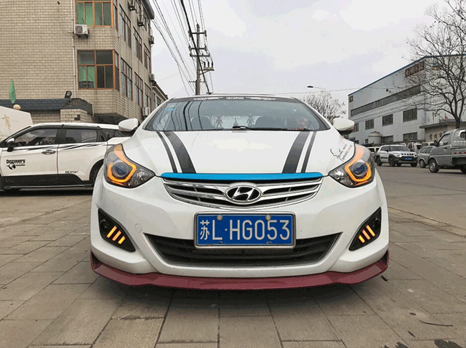2012 2013, Elantra Дневной светильник,! Светодиодный, Elantra противотуманный светильник, Elantra головной светильник