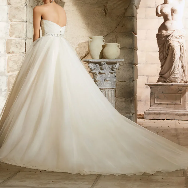 Hot Sale 2017 Ball Gown Sweetheart Wedding Dress Spaghetti Straps with Beaded Sashes Off the Shoulder Vestido De Noiva W0178 | Свадьбы и