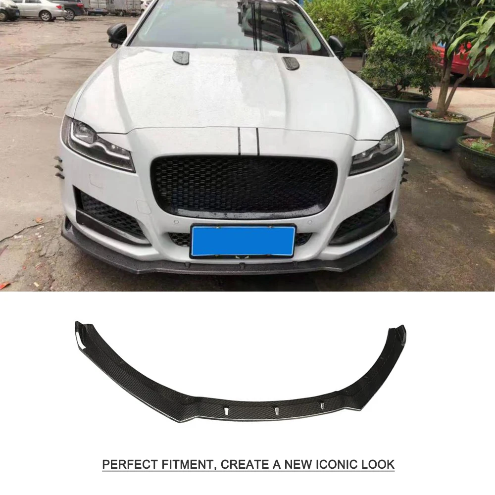 Спойлер для переднего бампера из углеродного волокна Jaguar XF XFL Standard 2016-2019 не Sportbrake