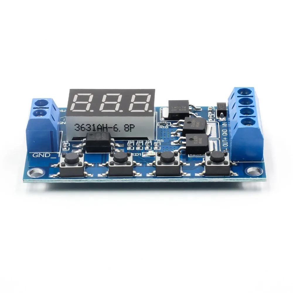 Цикл запуска таймер переключатель задержки 12 24V монтажная плата двойной