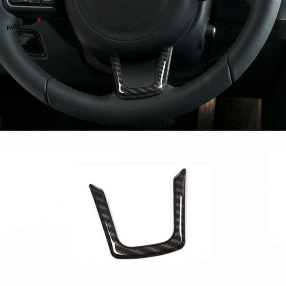 

Yimaautotrims Inner Steering Wheel Decoration Shape U Strip Cover Trim 1Pcs ABS Fit For Jaguar XF 2016 - 2019 Interior Mouldings