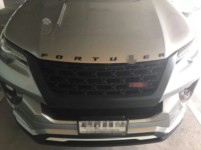 Для Toyota Fortuner автомобильные аксессуары буквы капот эмблема серебряное хромирование логотип 3D наклейка из нержавеющей стали тонкий VIP